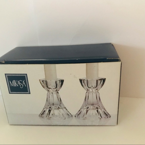 New Mikasa Crystal Candleholder Metro Flair made in Slovenia - Picture 2 of 15